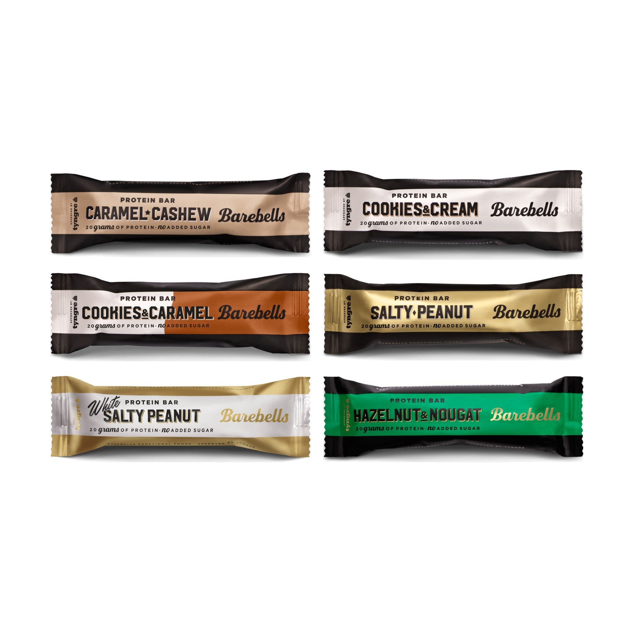Barebells proefpakket Classics, 6 Barebells eiwitrepen van 55 gram